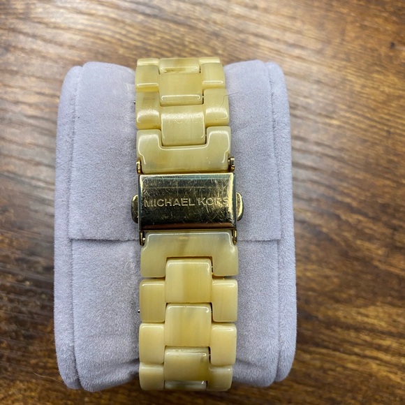 Women’s Michael Kors Tortoise Shell and Gold Watch - Picture 2 of 2